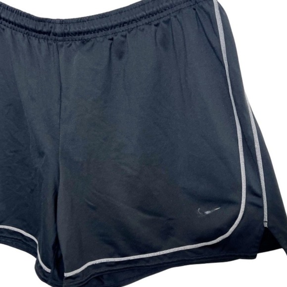Nike Team Fit Dry Womens Black Athletic Running Shorts Elastic Waist Size Large - Picture 3 of 8